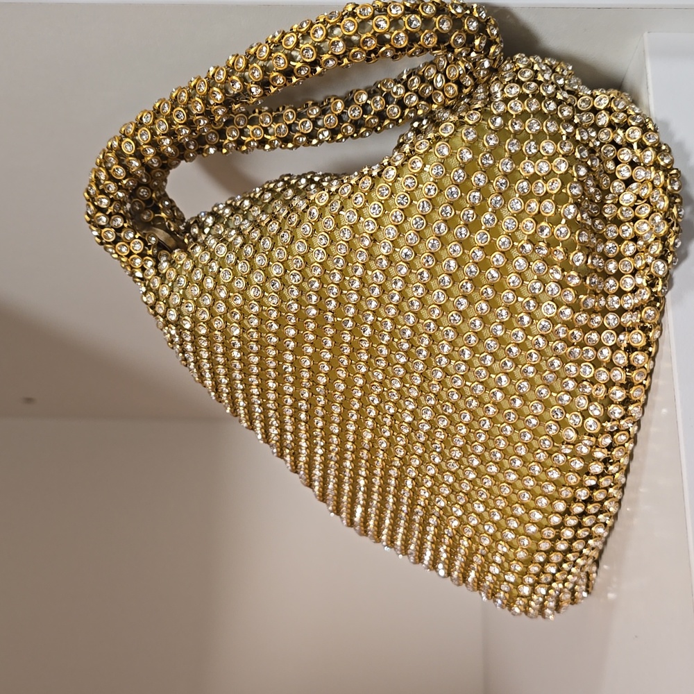Rhinestone Evening Bag Clutch available in Gold